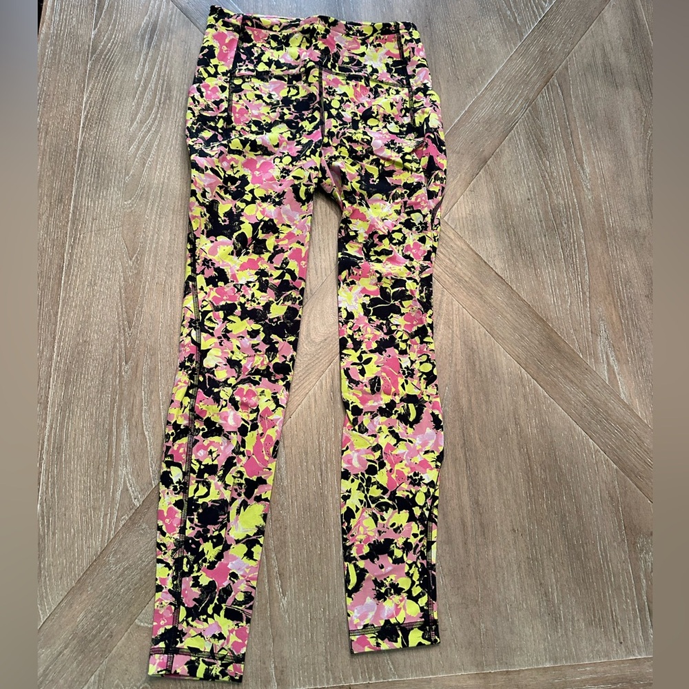 Lululemon Neon Floral Leggings